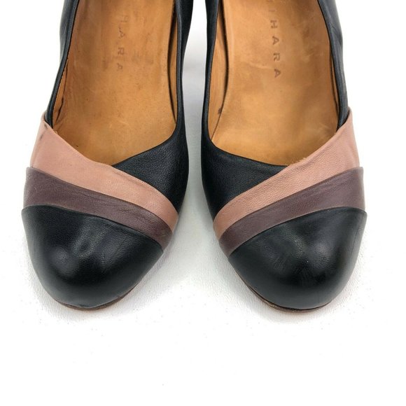 Chie Mihara Black Leather Pumps EUR 37.5 - Picture 9 of 10